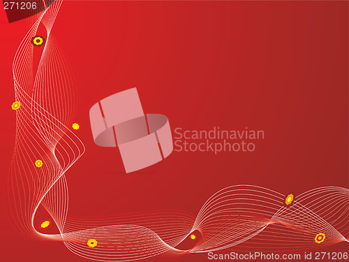 Image of floral flow red
