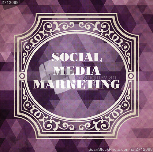 Image of Social Media Marketing Concept. Vintage design.