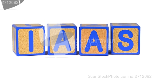 Image of IAAS - Colored Childrens Alphabet Blocks.