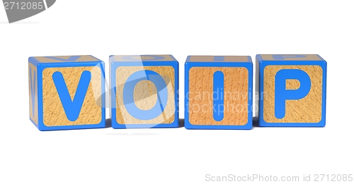 Image of VOIP - Colored Childrens Alphabet Blocks.