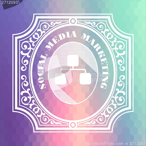 Image of Social Media Marketing. Pastels Vintage Design Concept.