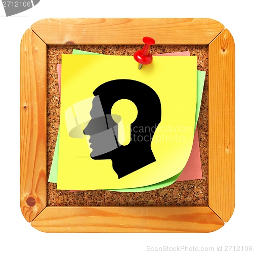 Image of Psychological Concept - Sticker on Message Board.