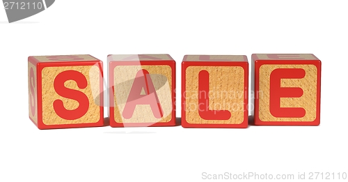 Image of Sale - Colored Childrens Alphabet Blocks.