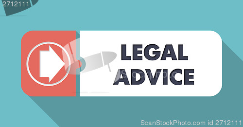 Image of Legal Advice on Blue in Flat Design.