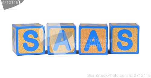 Image of SAAS - Colored Childrens Alphabet Blocks.