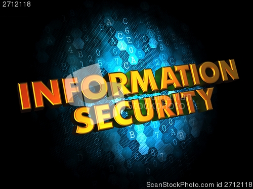 Image of Information Security on Digital Background.