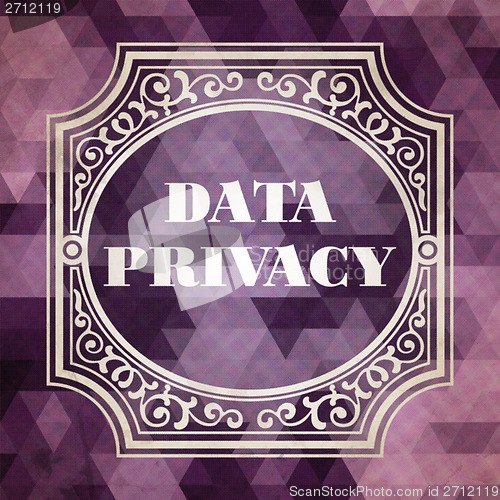 Image of Data Privacy Concept. Vintage design.