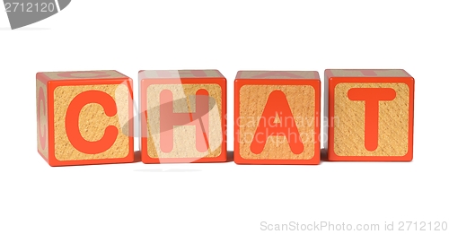 Image of Chat - Colored Childrens Alphabet Blocks.