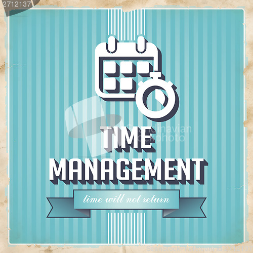 Image of Time Management Concept in Flat Design.