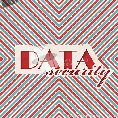 Image of Data Security Concept on Striped Background.