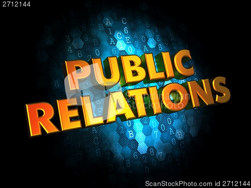 Image of Public Relations Concept on Digital Background.