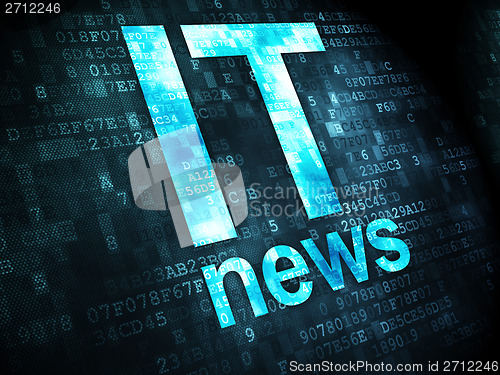 Image of News concept: IT News on digital background