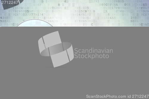 Image of Finance concept:  Folder With Lock with optical glass on digital background