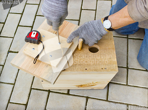 Image of Making  birdhouse from boards