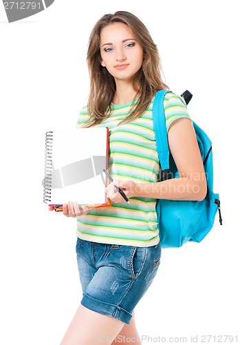 Image of Girl with backpack