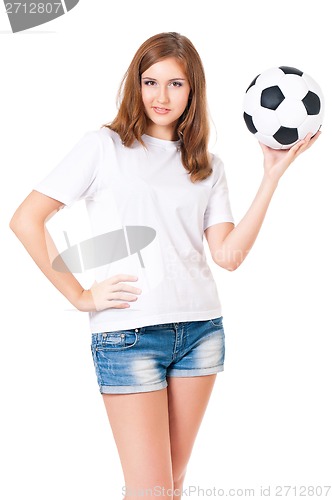 Image of Girl with a soccer ball