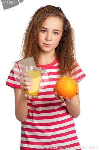 Image of Girl with orange juice