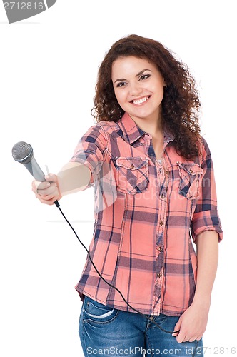 Image of Young woman reporter