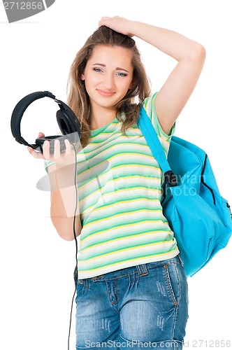 Image of Girl with backpack