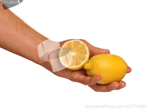 Image of Hand with lemon