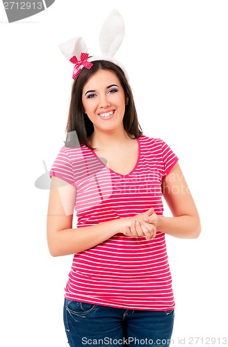 Image of Girl with rabbit ears