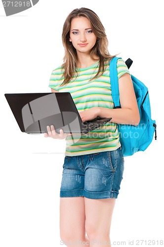 Image of Girl with backpack