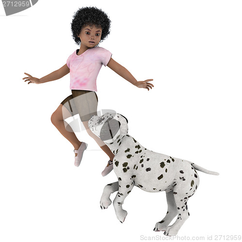 Image of Child and Dog