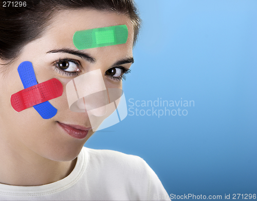 Image of Woman with bandages on the face