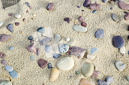 Image of Untouched sandy beach with pebbles