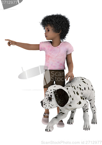 Image of Child and Dog