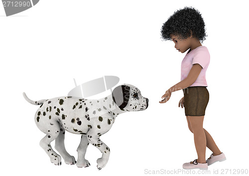 Image of Child and Dog