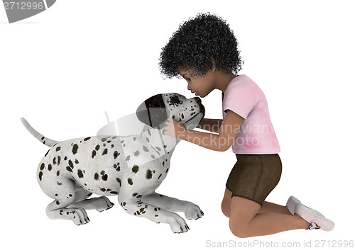 Image of Child and Dog