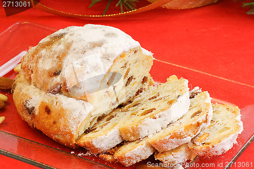 Image of Christmas stollen the german fruit cake