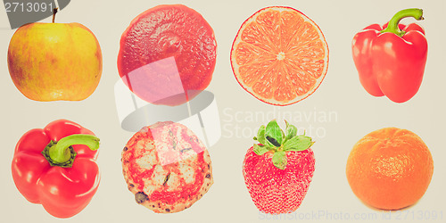 Image of Retro look Food collage