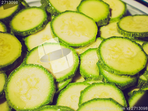 Image of Retro look Courgettes zucchini