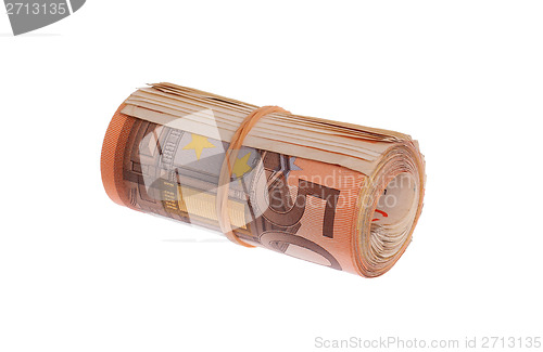 Image of Roll of 50 euro bills