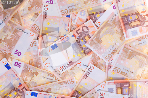 Image of 50 Euro, seamless background