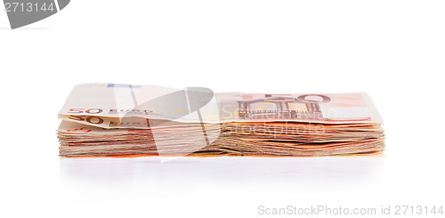 Image of Stack of 50 euro bills