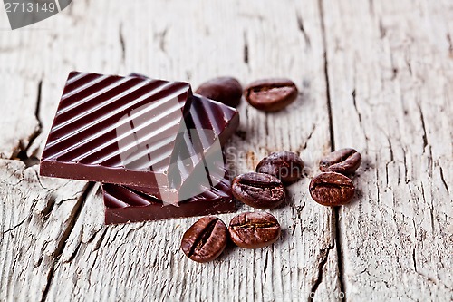 Image of chocolate sweets and coffee beans
