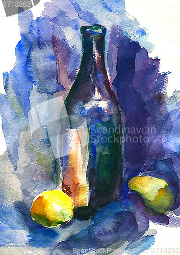 Image of watercolor still life