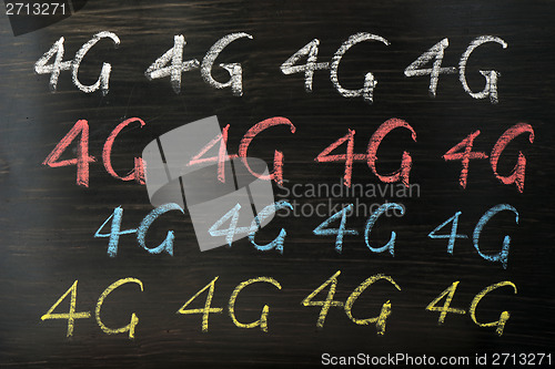 Image of 4G written with chalk 