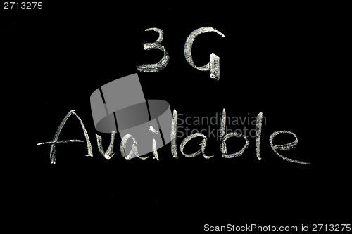 Image of 3G Available written on a blackboard