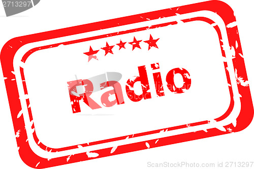 Image of radio Rubber Stamp over a white background