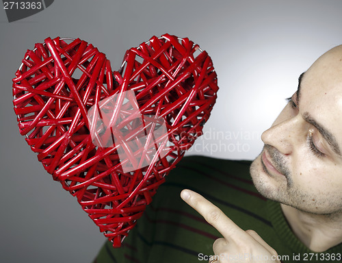 Image of Hand made red heart