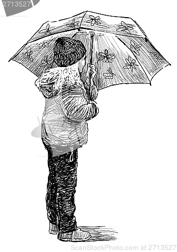 Image of girl with an umbrella