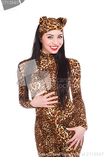 Image of Smiling young brunette