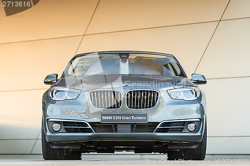 Image of New modern model of BMW 535i Gran Turismo family class liftback