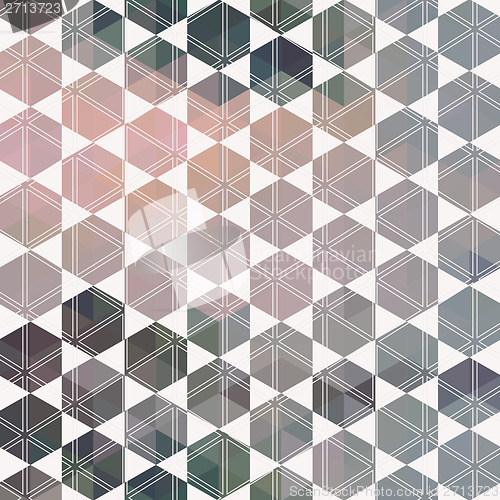 Image of pattern geometric hexagon. with triangles