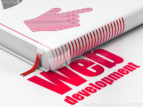 Image of Web design concept: book Mouse Cursor, Web Development on white background