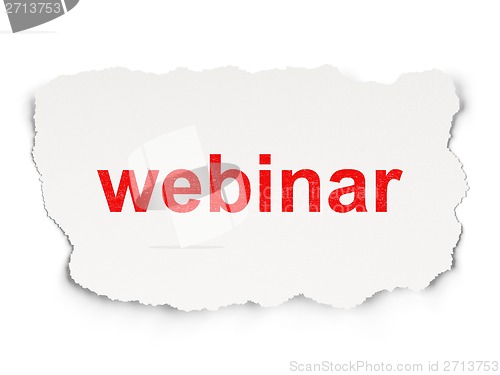 Image of Education concept: Webinar on Paper background